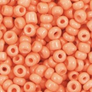 Glas rocailles kralen 6/0 (4mm) Coral orange